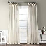 HPD Half Price Drapes SHCH-HC66085-84 Striped Linen Sheer Curtain (1 Panel), 50 X 84, Aruba Gold | Amazon (US)