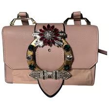 Miu Lady leather handbag Pink | Vestiaire Collective (Global)