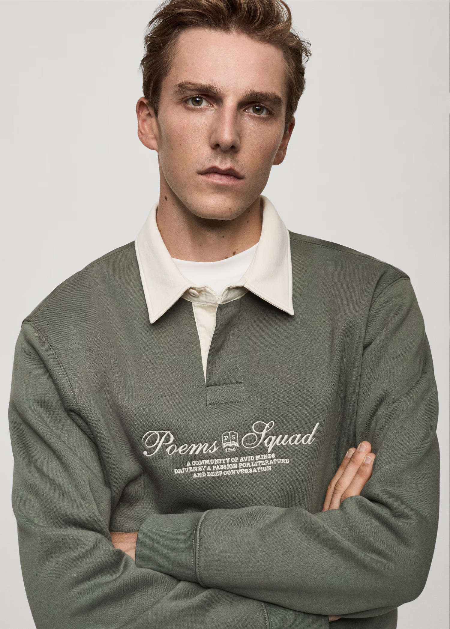 Front text polo sweatshirt | Mango (US/MX/AU)