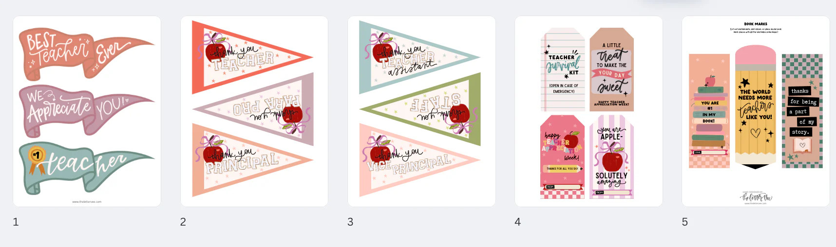 Teacher Appreciation tags + flags | The Letter Vee