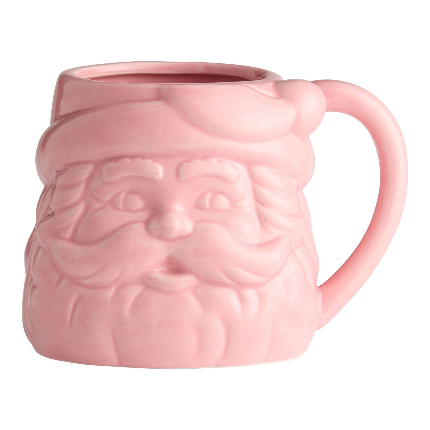 Monochromatic Santa Hand Painted Figural Ceramic Mug | World Market