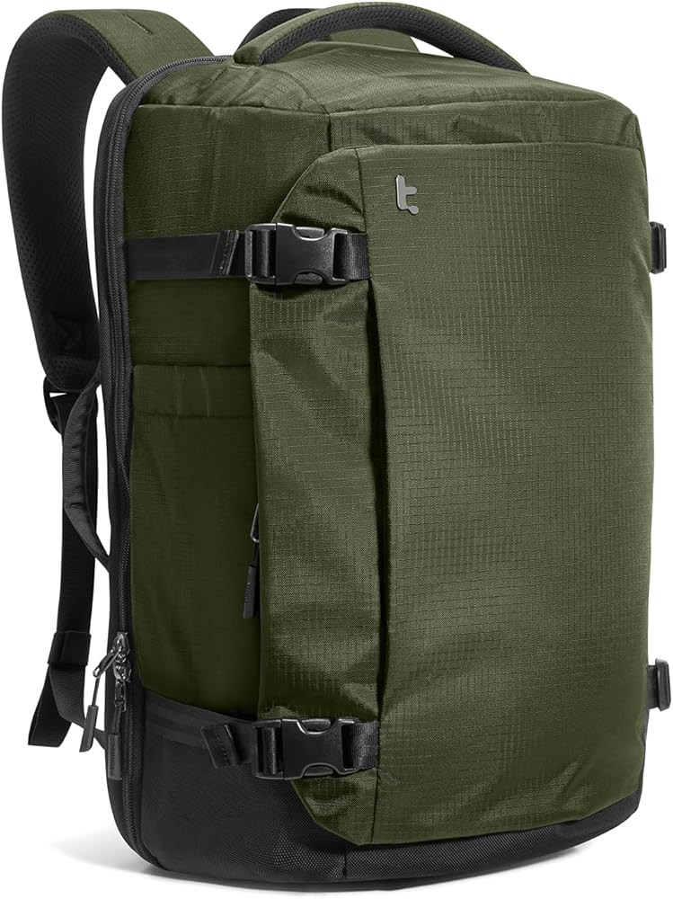 tomtoc Travel Backpack 40L, TSA Friendly Flight Approved Carry-on Luggage Hand Water-resistant Lightweight Business Rucksack, Durable Large Weekender Bag Daypack Fits 17.3 Inch Laptop | Amazon (US)
