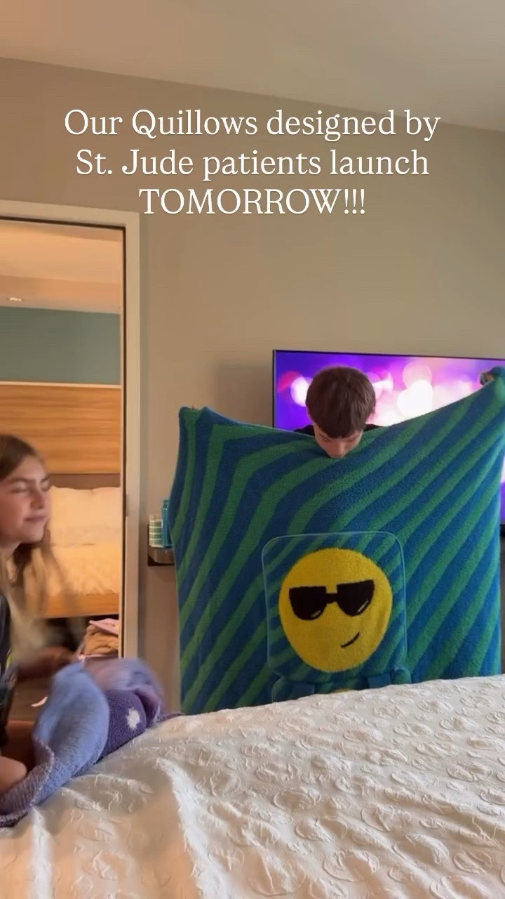 Our Quillows designed by 
St. Jude patients launch TOMORROW!!!