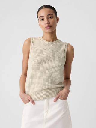 Crochet High Neck Sweater Tank | Gap Factory