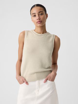 Crochet High Neck Sweater Tank | Gap Factory