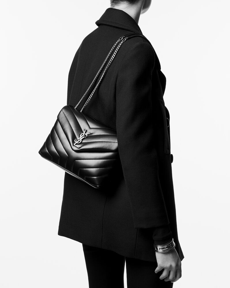 BAG WITH Y-QUILTED OVERSTITCHING, FEATURING FRONT FLAP WITH MAGNETIC SNAP CLOSURE, INTERLACED MET... | Saint Laurent Inc. (Global)