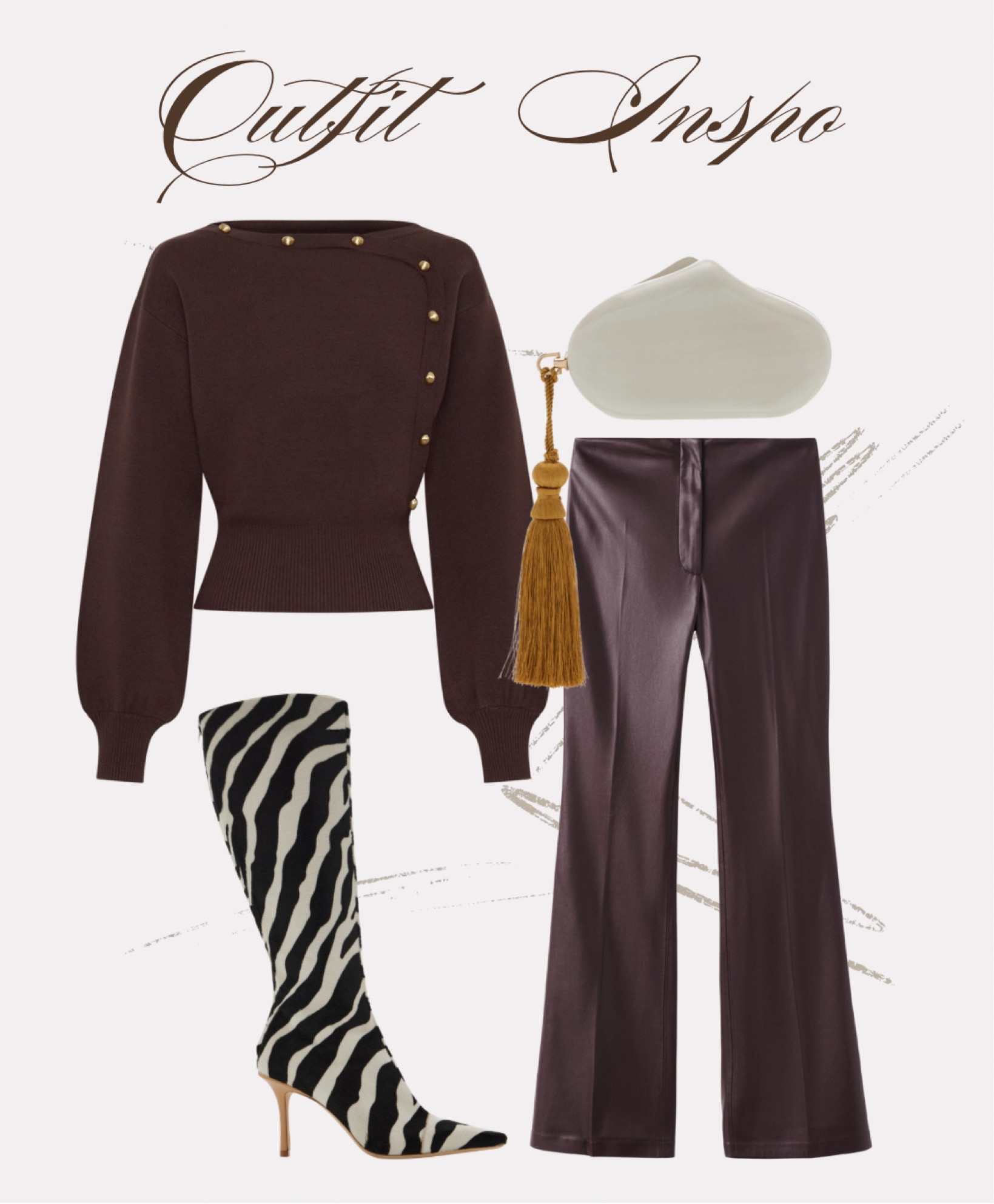 This outfit with rich chocolate tones, statement boots, and gold details for an elevated fall moment

#LTKgrwm #LTKSeasonal #LTKSaleAlert