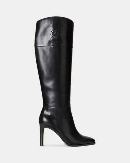 Page Burnished Leather Tall Boot | Ralph Lauren (UK)