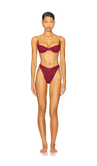 Lumiere Balconette 90s Set in Burgundy | Revolve Clothing (Global)
