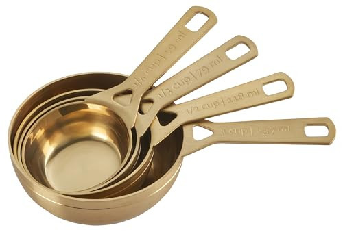 Le Crueset Measuring Cups, Gold, Set of 4 (1,1/2,1/3,1/4 cups) | Amazon (US)