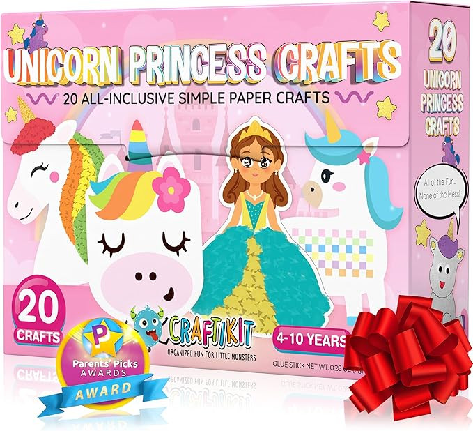 Craftikit® 20 Award-Winning Princess & Unicorn Crafts for Kids Ages 3-10 Years, All-Inclusive To... | Amazon (US)