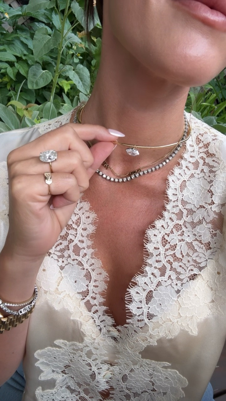 Obsessed with this new necklace!!✨✨

Lace
Blouse
Fall 
Over 40

#LTKootd #LTKOver40