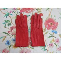 Vintage True Red Kid Leather GlovesPigskin?? 8"" Bracelet Length-Size 6 1/2 -Glove Auction #bw#1270120 | Etsy (US)