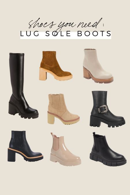 Lug sole boots