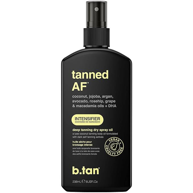 b.tan Best Tanning Oil | Get Tanned Intensifier Dry Spray - Get a Fast, Dark Outdoor Sun Tan From... | Amazon (US)