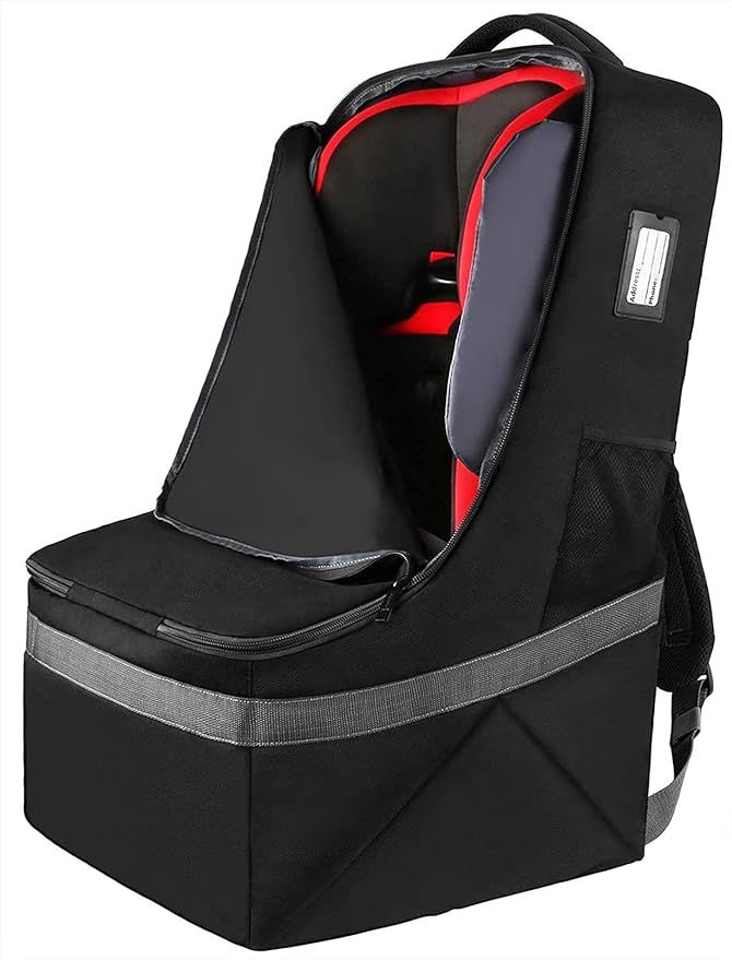 Padded Car Seat Travel Backpack Bag,Durable Large Backpack for Car Seats,Airport Gate Check Bag,C... | Amazon (US)