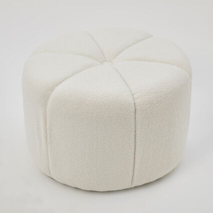 Cream Fleece Stool 42x62cm | TK Maxx