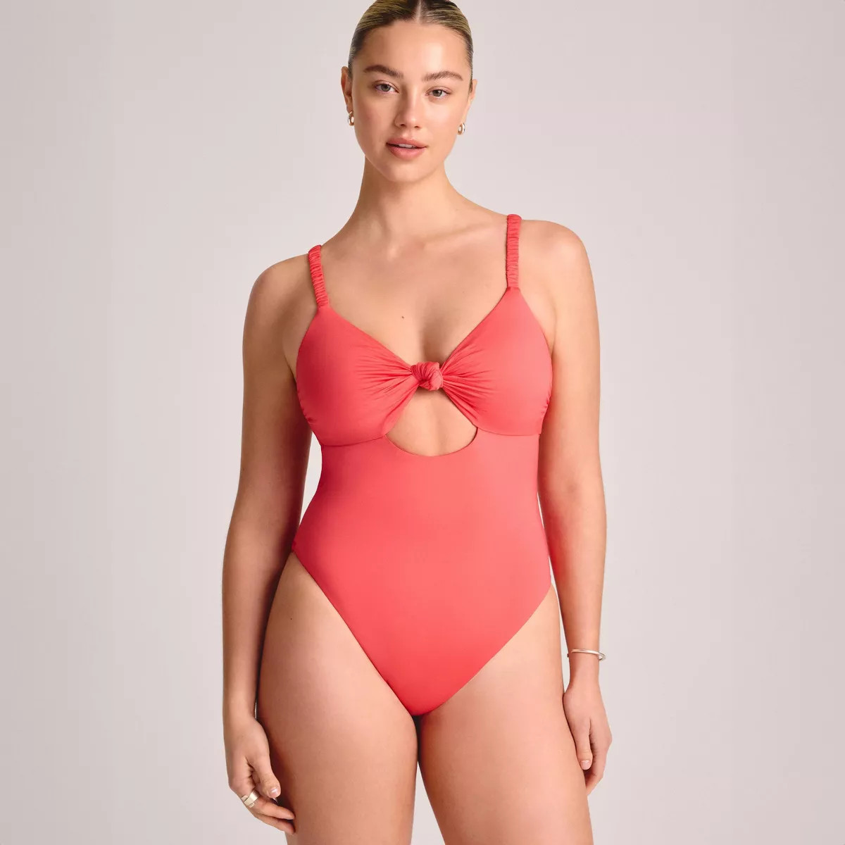 Vitamin A Women's Knot Front Keyhole Full Coverage One Piece Swimsuit | Target