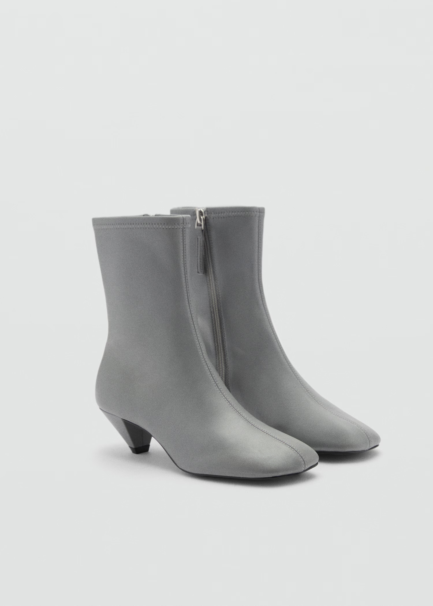 Squared toe leather ankle boots | Mango (US/MX/AU)