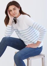 The Cotton Mock Neck - Striped | Alice Walk