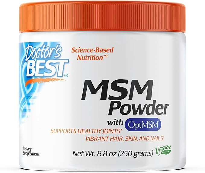 Doctors Best MSM Powder, Supports Hair, Skin, Nails, & Joints, Non-GMO, Gluten Free, Soy Free, Ve... | Amazon (US)