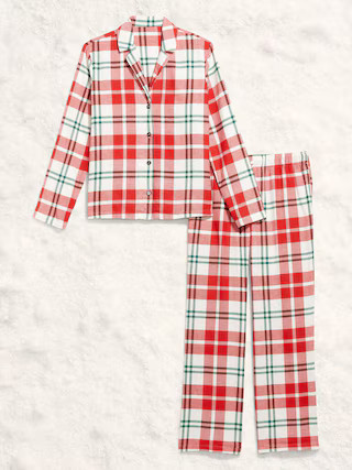 Plaid Flannel Pajama Pant Set for Women | Old Navy (US)