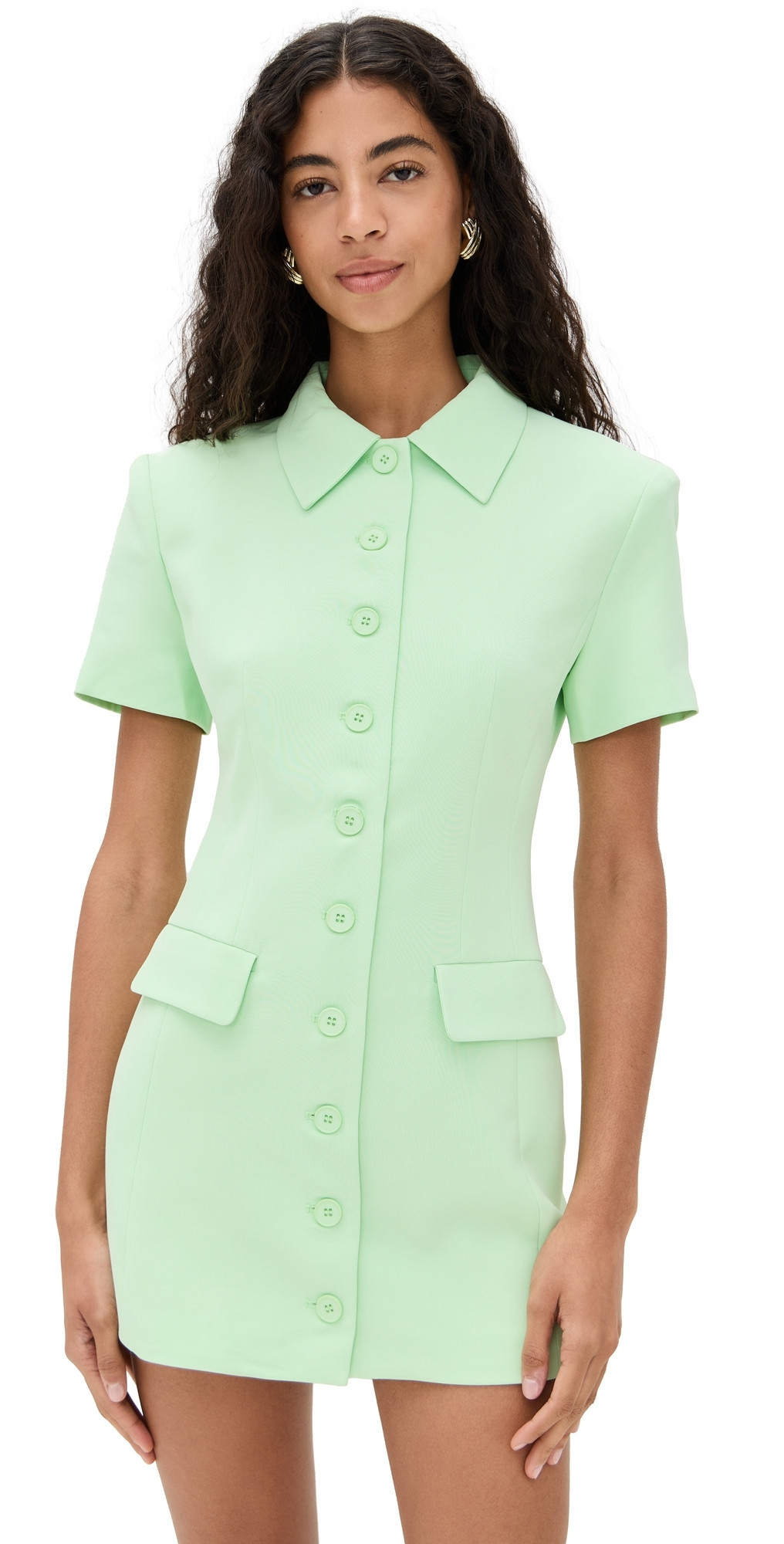 Lioness Cheri Short Sleeve Mini Dress Lime XXXXL | Shopbop