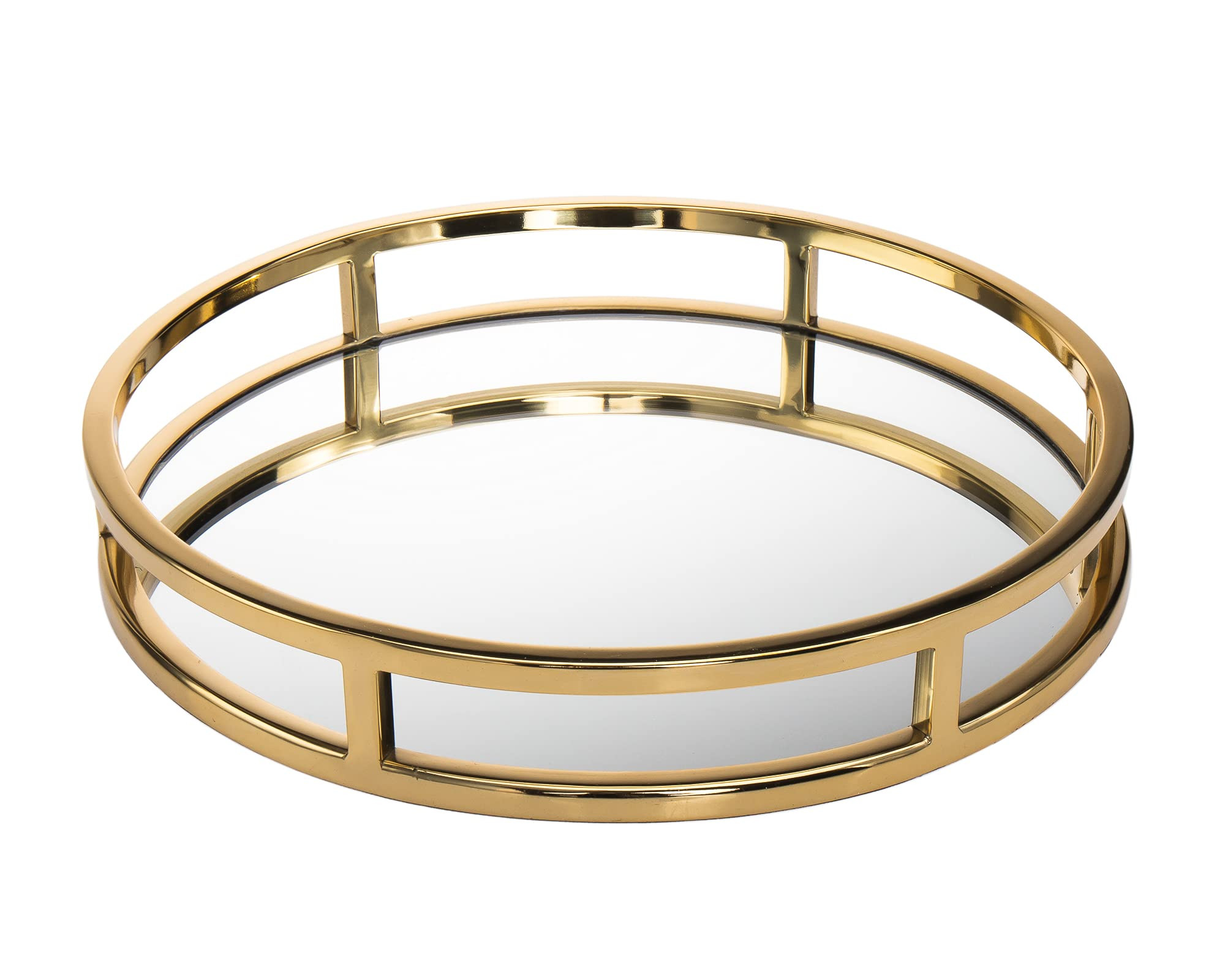 Godinger Decorative Tray, Perfume Tray, Vanity Tray, Round Home Decor Tray - Aspen Collection, Go... | Amazon (US)