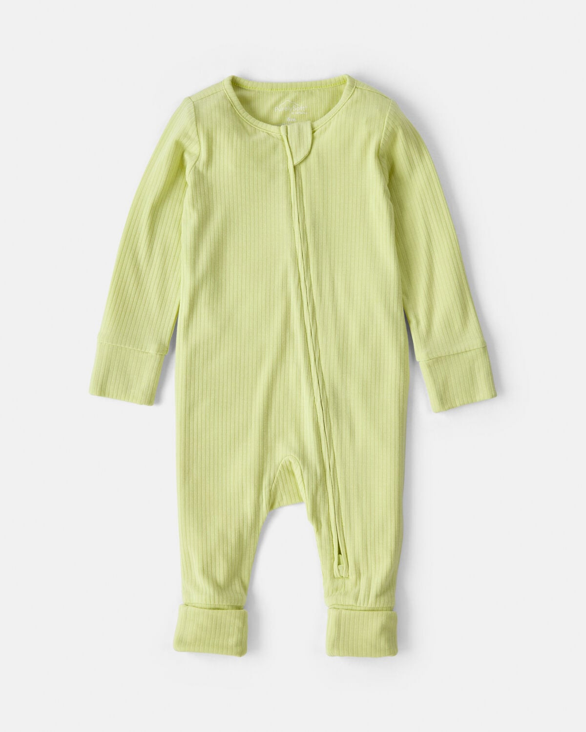 Baby PurelySoft™ 2-Way Zip Sleep & Play Pajamas - Green | Carter's Inc