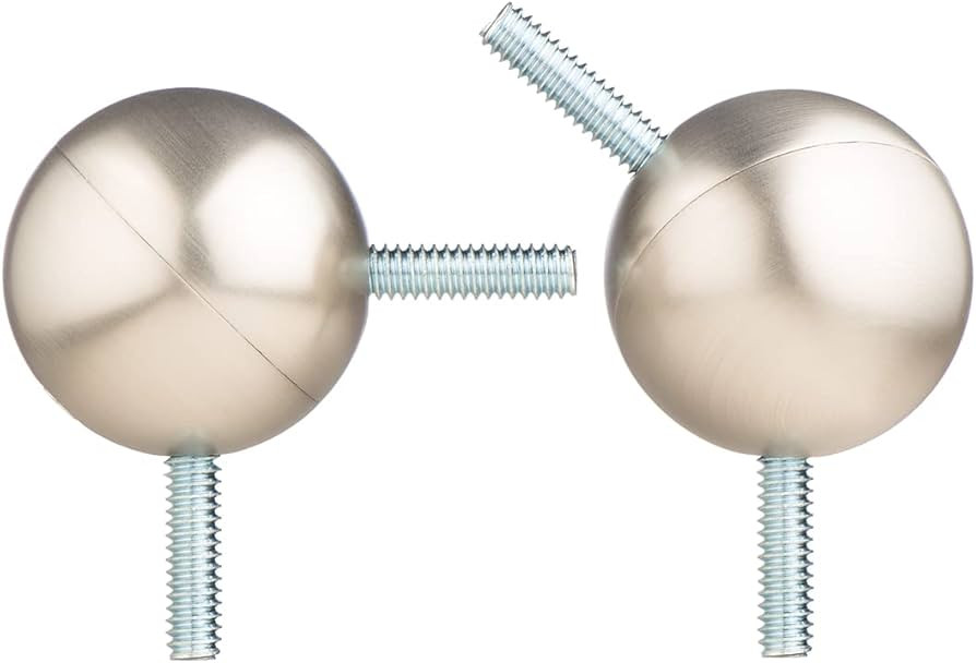 Ivilon Bay Window Curtain Rod Corner Connector - for Rods of 5/8 to 1-1/8 Inch - Brushed Nickel | Amazon (US)