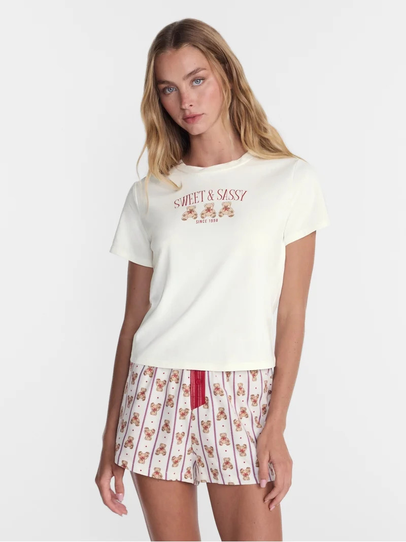 No Boundaries Graphic Baby Sleep Tee, Women's XS-XXL | Walmart (US)