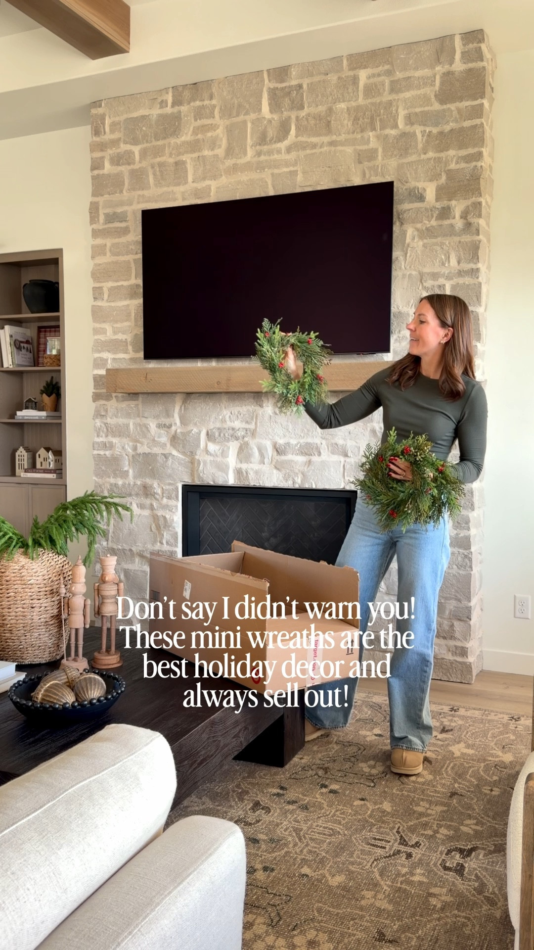 Instantly add holiday magic with a mini wreath! I have 10 mini wreaths now and use them all over, including on bathroom mirrors, windows, back of our counter stools, dining chairs, and even a centerpiece. So many uses! 

Do you use mini wreaths in your holiday decor? 

#target #targetchristmas #miniwreath #holidaydecor #ltkfindsunder50 

#LTKFindsUnder50 #LTKHoliday #LTKHome