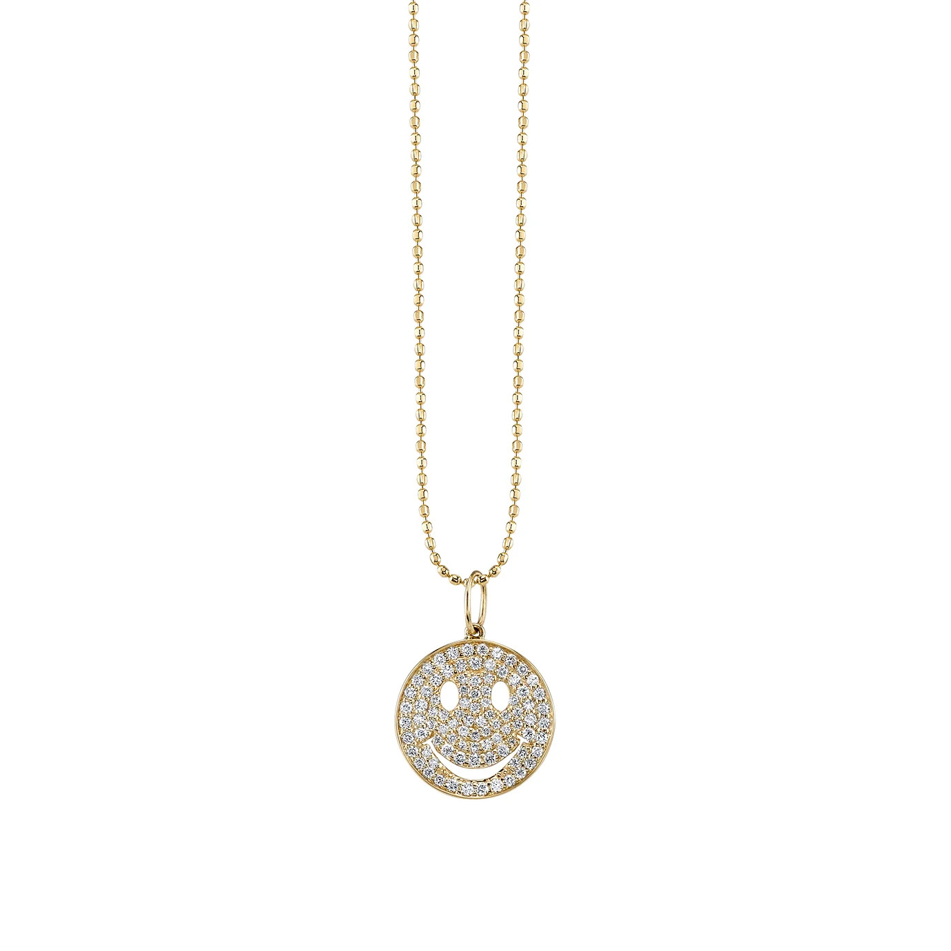 Gold & Diamond Medium Happy Face Charm | Sydney Evan