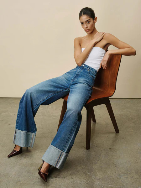 Hepburn Wide Leg High Rise 32" Jeans | Middleton Cuffed | DL 1961 Women