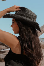 Total Eclipse Hat in Black | lauren nicole