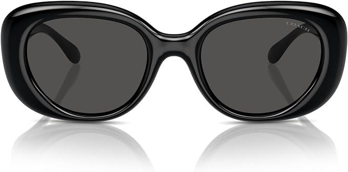 COACH Women's Hc8391u Sculpted C Hardware Universal Fit Oval Sunglasses | Amazon (US)