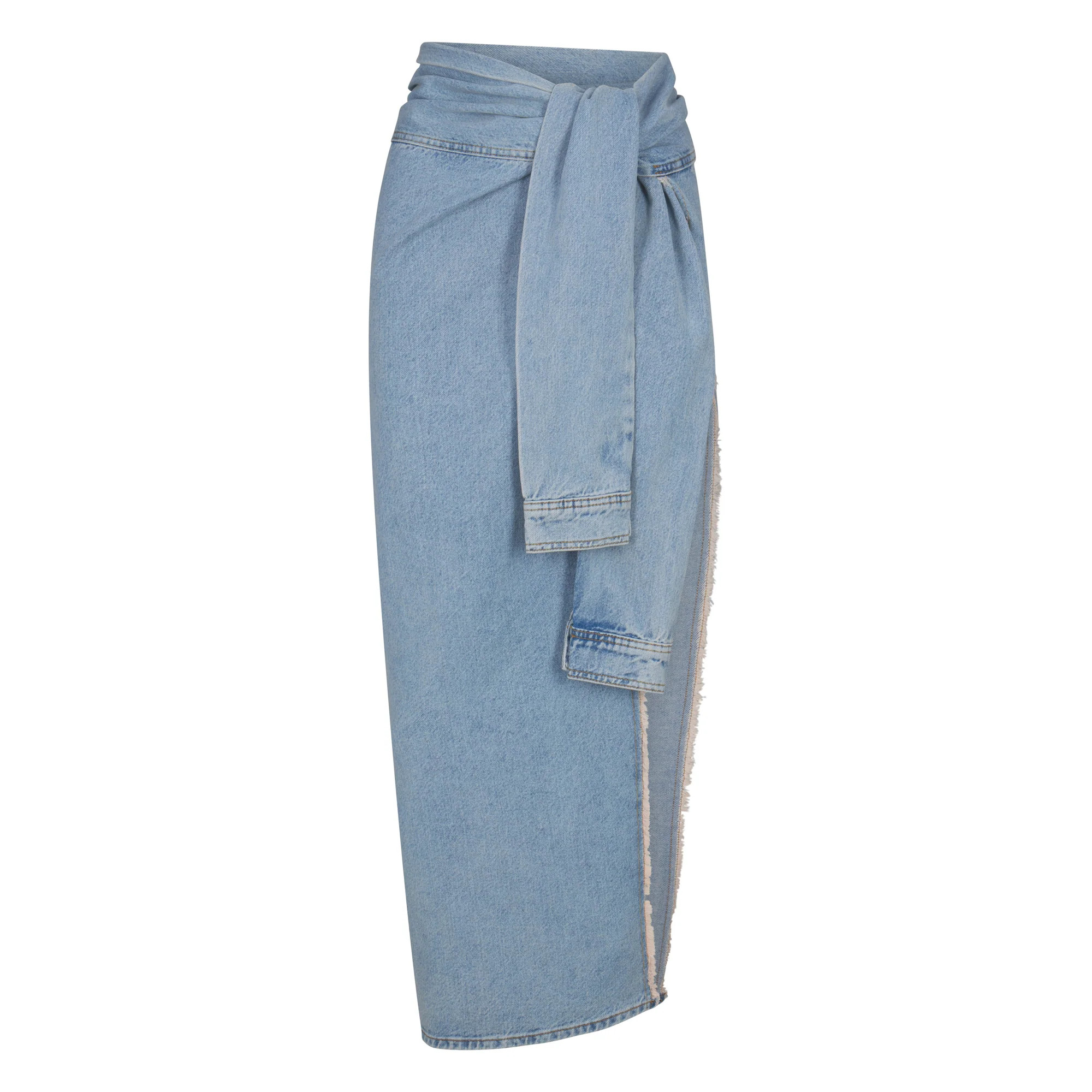 SUMMER DENIM SARONG SKIRT | SKIMS (US)