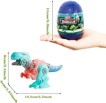 BEIGUO 4 Pack Jumbo Dinosaur Eggs with Take Apart Dinosaur Toys Building Toys for Kids Boys Girls... | Amazon (US)