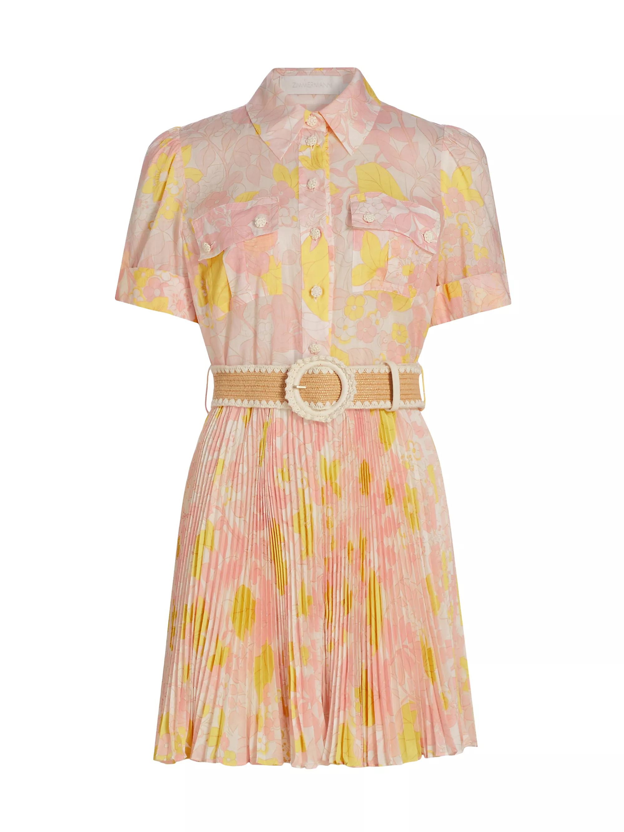 ZimmermannPop Floral Pleated Shirtdress | Saks Fifth Avenue