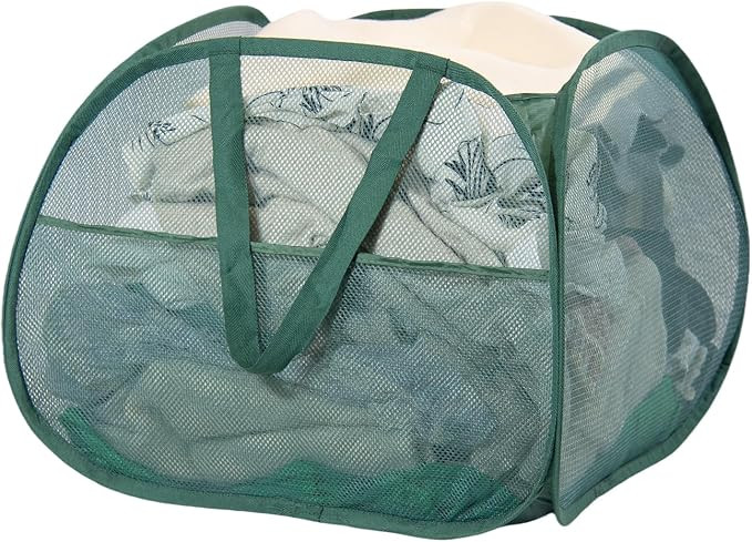Collapsible Laundry Basket, 90L Mesh Pop-up Hamper with Handles | Amazon (US)