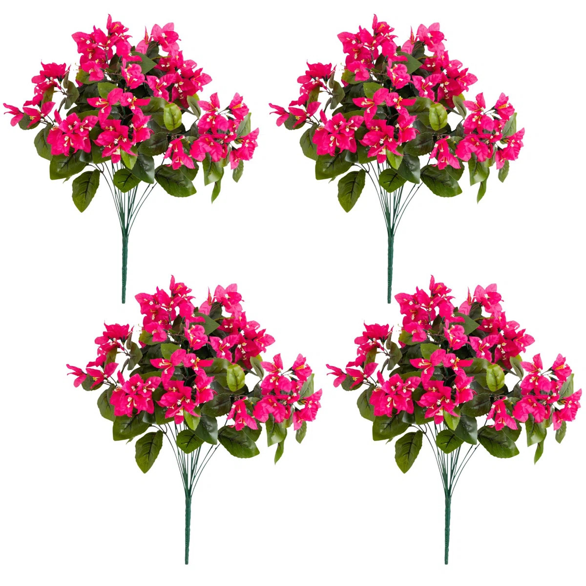 19In. UV Resistant Artificial Bougainvillea Bush (Indoor/Outdoor) - Set Of 4 | Wayfair North America