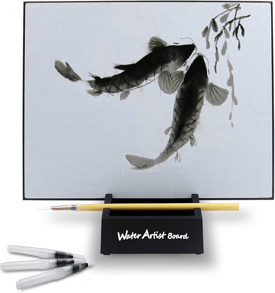 Buddha Water Drawing Board with Bamboo Painting Brush, Inkless and Reusable Drawing Board, Water ... | Amazon (US)
