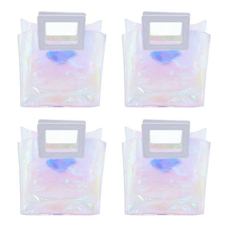 Holographic Bag Iridescent Tote Bag Multipurpose Large Capacity Fashion 4 Pcs For Concerts For Gyms  | Walmart (US)