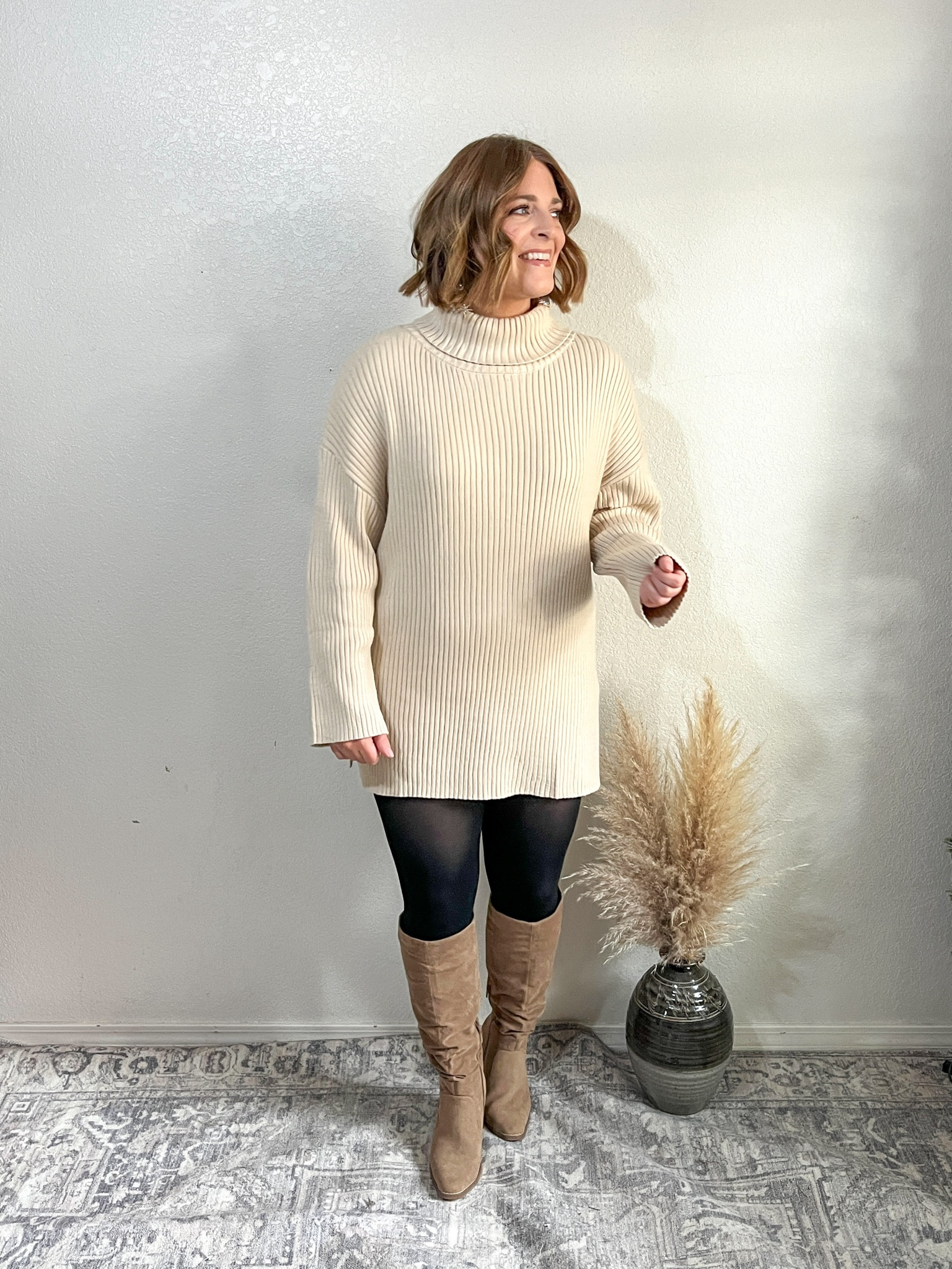 Dressy holiday look

Sweater L
Tights L/XL
Boots size up 1/2 size 

#LTKHoliday #LTKstyletip #LTKmidsize