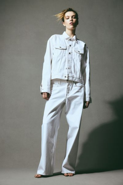 Baggy Wide Low Jeans - Weiß - Ladies | H&M DE | H&M (DE, AT, CH, NL, FI)