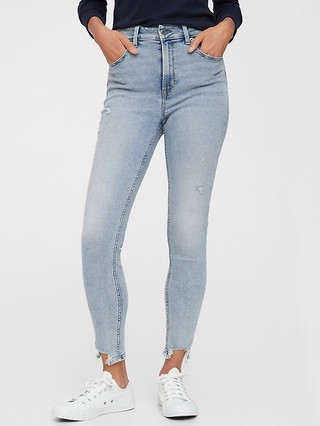 High Rise Universal Legging Jeans with Raw Hem | Gap Factory