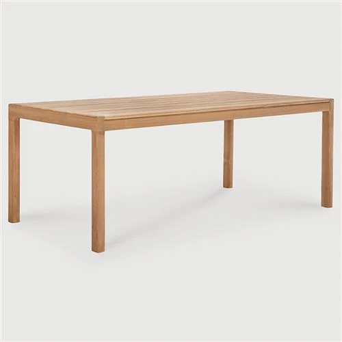 Heather Coastal Beach Teak Outdoor Dining Table - 79.5" | Kathy Kuo Home