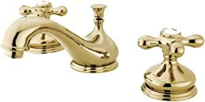 Kingston Brass KS1162AX Heritage Widespread Lavatory Faucet with Metal Cross Handle, Polished Bra... | Amazon (US)