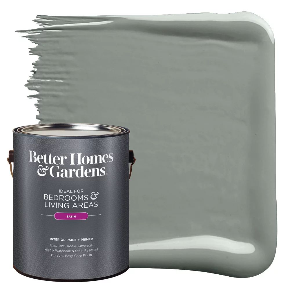 Better Homes & Gardens Interior Paint and Primer, Sage Smoke / Green, 1 Gallon, Satin | Walmart (US)