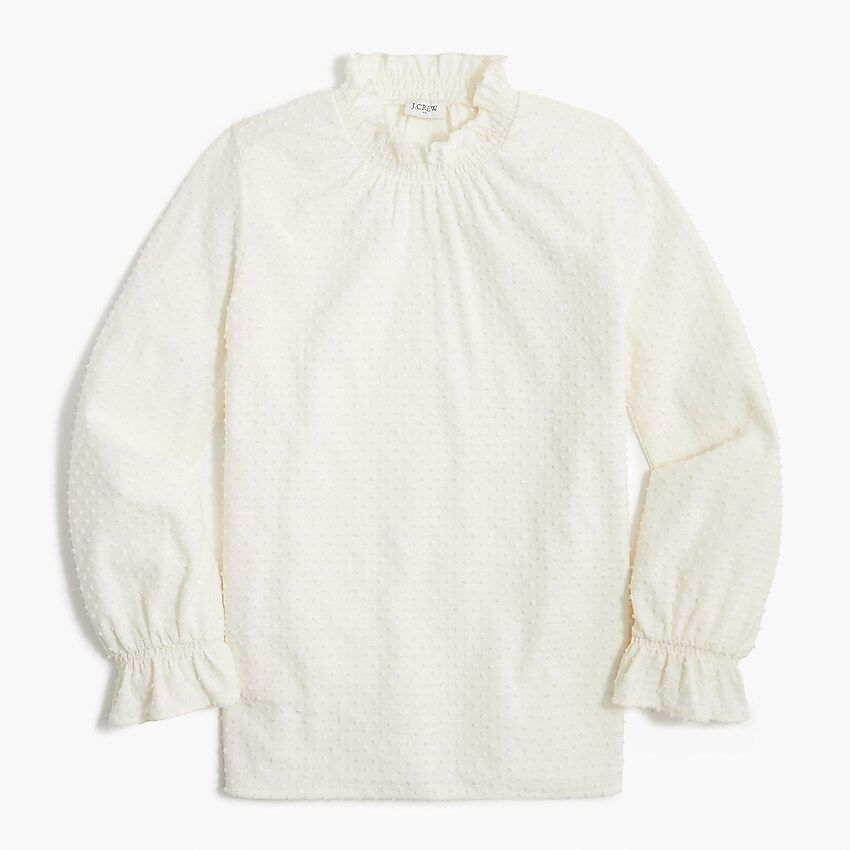 Long-sleeve clip-dot top | J.Crew Factory